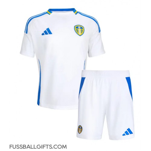 Leeds United Fußballbekleidung Heimtrikot Kinder 2024-25 Kurzarm (+ kurze hosen)